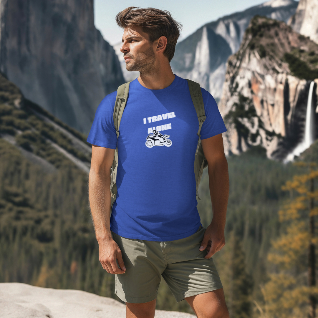 I Travel Alone Stylish T-Shirt for Men