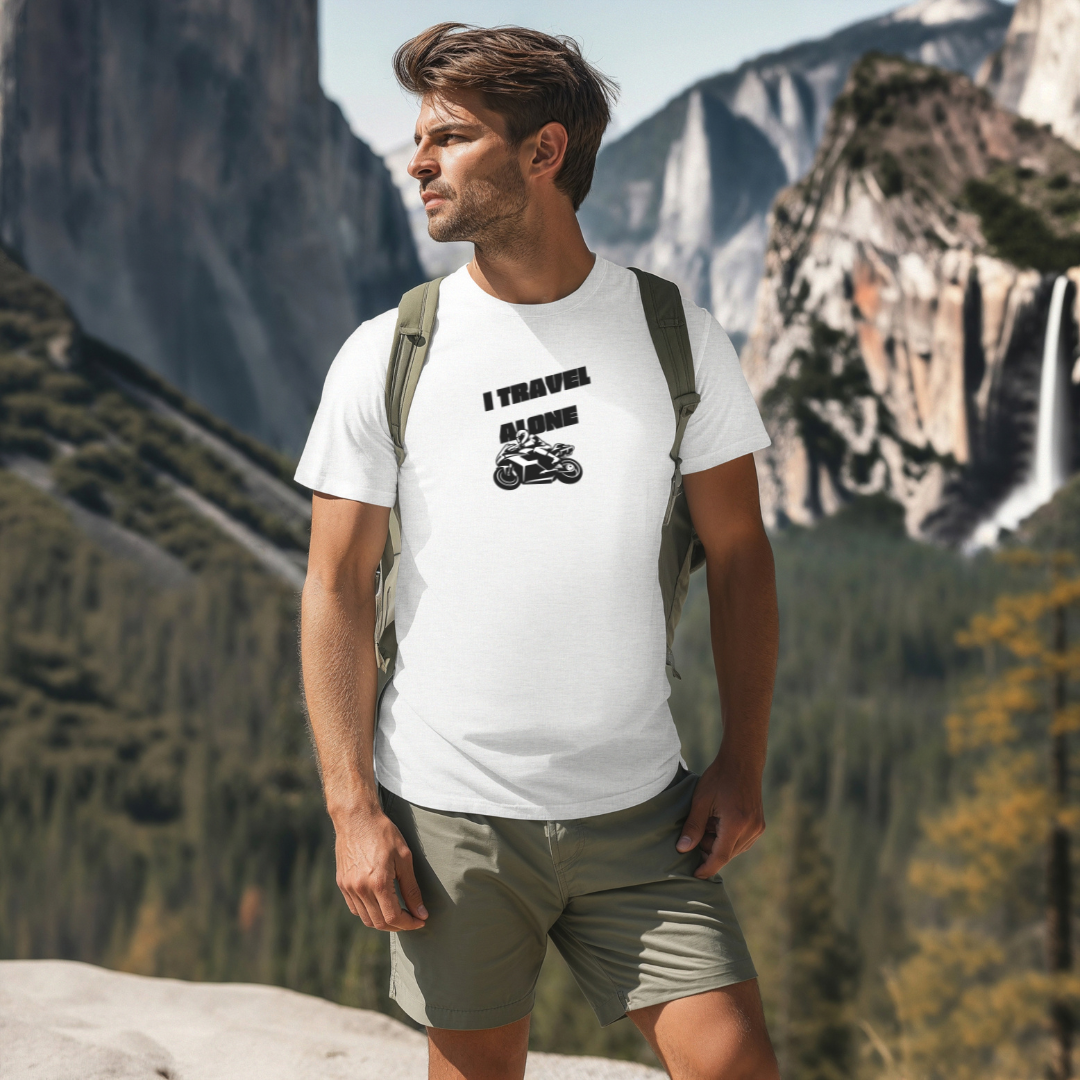 I Travel Alone Stylish T-Shirt for Men