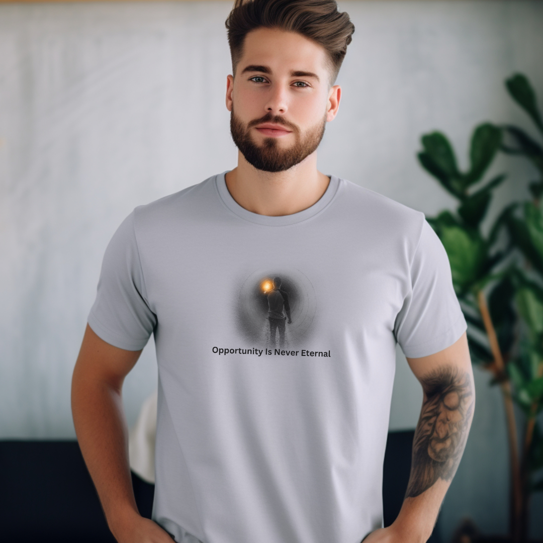 Opportunity Is Never Eternal Stylish T-Shirt for Men