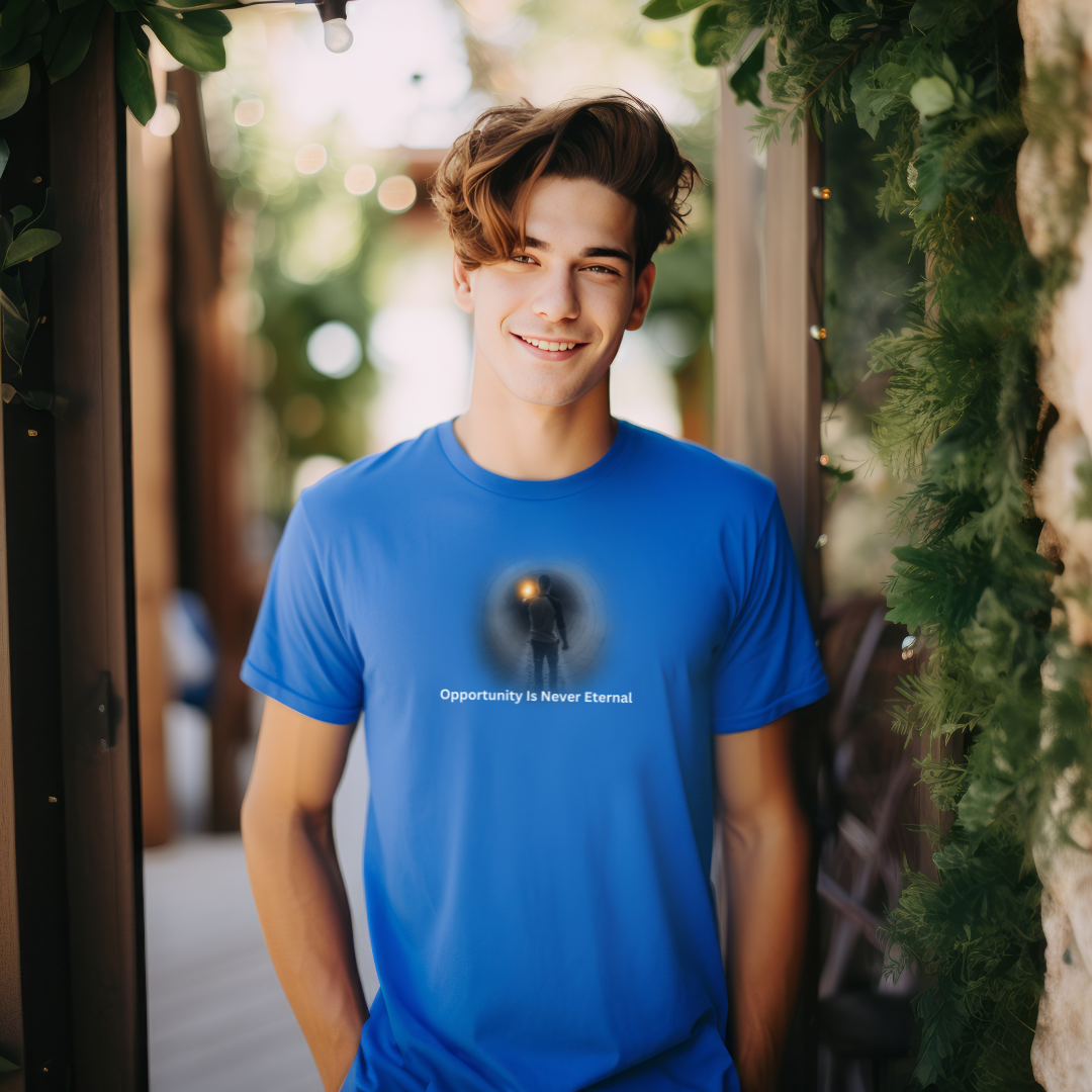 Opportunity Is Never Eternal Stylish T-Shirt for Men