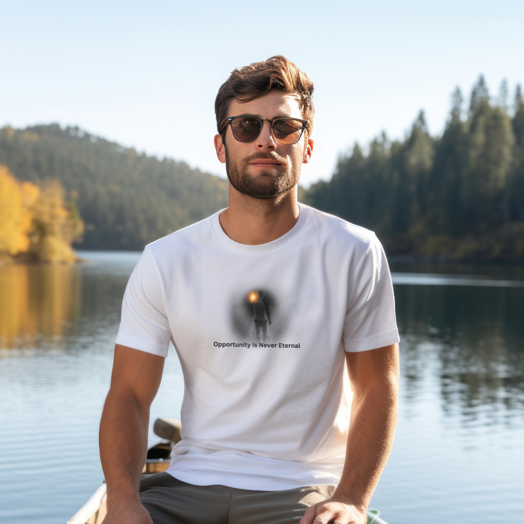 Opportunity Is Never Eternal Stylish T-Shirt for Men