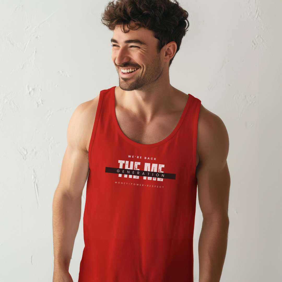 We're Back Unisex Jersey Stylish Tank Top for Men and Women