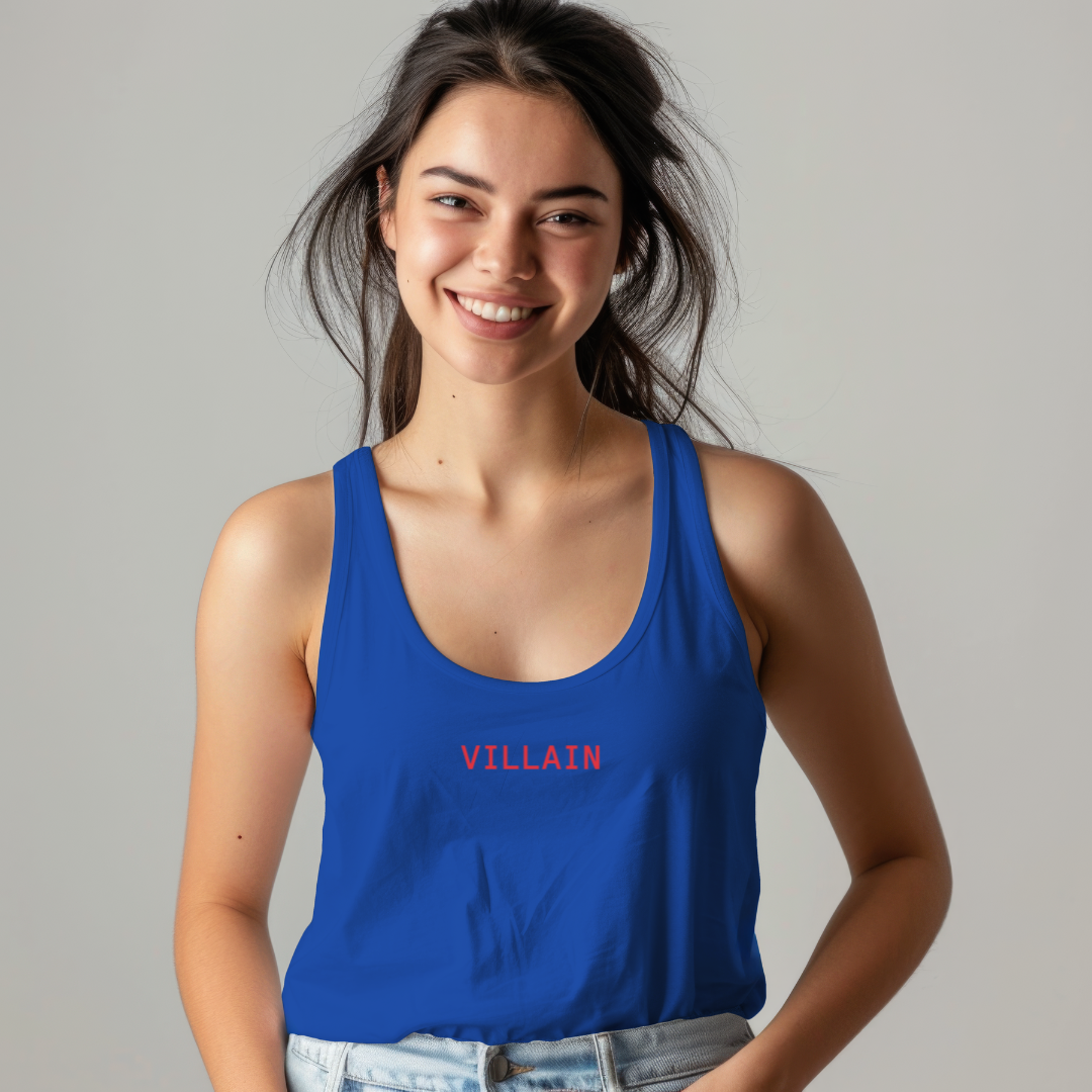 Villain Unisex Jersey Stylish Tank Top for Men and Women