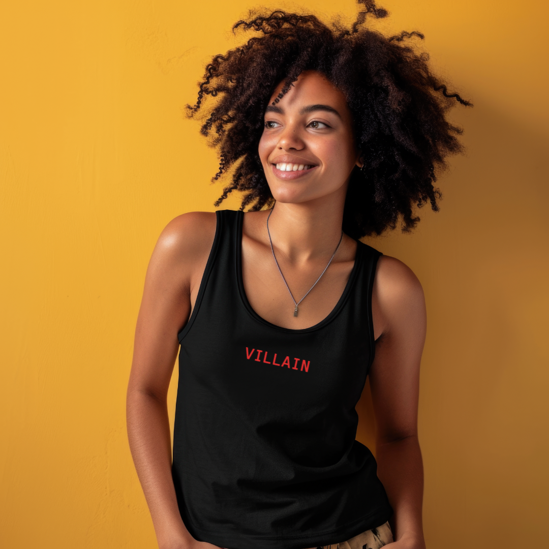 Villain Unisex Jersey Stylish Tank Top for Men and Women
