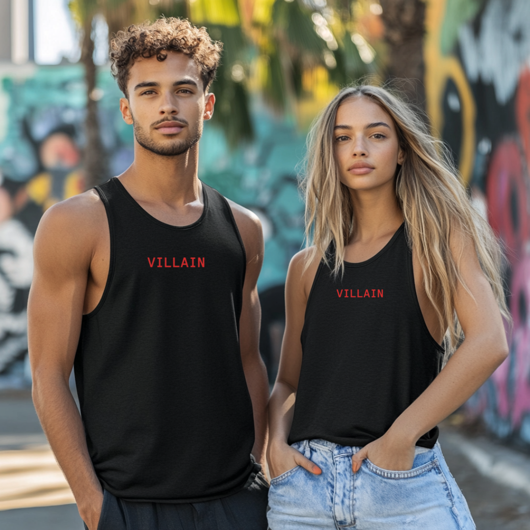 Villain Unisex Jersey Stylish Tank Top for Men and Women