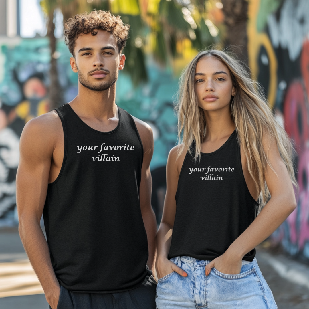 Your Favorite Villain Unisex Jersey Stylish Tank Top for Men and Women