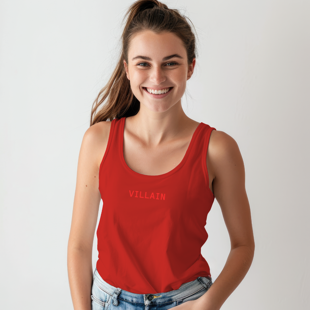 Villain Unisex Jersey Stylish Tank Top for Men and Women