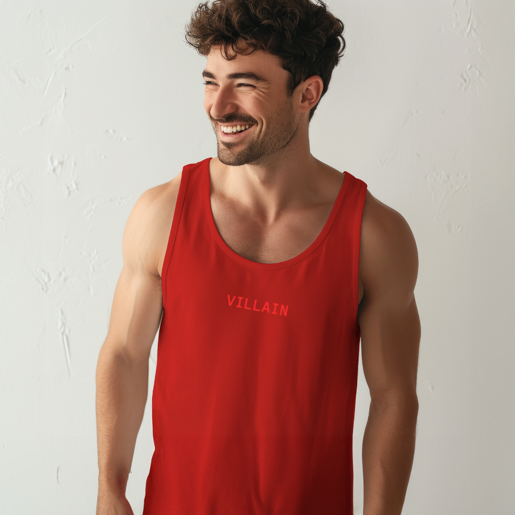 Villain Unisex Jersey Stylish Tank Top for Men and Women
