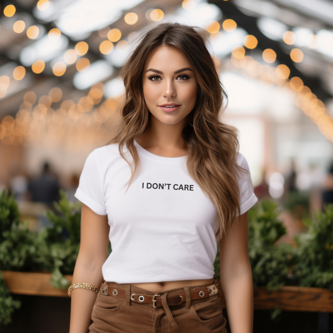 I Don't Care Stylish T-Shirt for Women